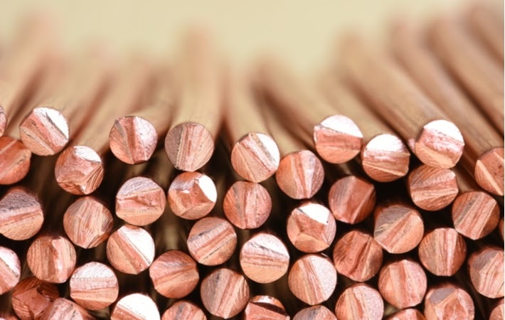 A stack of copper wiring for scrapping